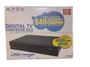 Apex Digital TV Converter Box With Analog Pass-Through DT250A Brand New Unopened