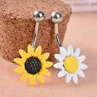 Fashion Daisy Flower Dangle Belly Button HCings Body Piercing Navel Bar Fad SFK