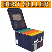 Fireproof and Waterproof Safe Box - Secure Document Organizer 16.1x12.9x11''