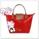 小花花日本精品♥ Hello Kitty 壓印PU皮革迷你手提包 手提袋 紅色坐姿42137306