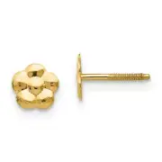 Real 14kt Yellow Gold Madi K Flower Post Earrings