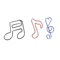 在飛比找momo購物網優惠-【KM MUSIC】音符造型迴紋針 創意文件夾(造型迴紋針 