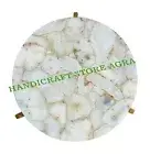 White Natural Agate Table Top For Side Table Corner Table End Table Coffee Table