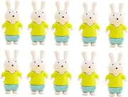 SHOWERORO 16pcs Adorable Cartoon Rabbit Erasers for Students Creative Accessories for School for Homework and Stationery Decoration and Harm Material Random Color