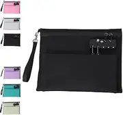 [Generic] Travel Lock Bag, 2025 New Travel Lock Bag, Double Layer Anti-Theft Handbag with 3-Digit Code for Cash, Id, Important Documents(Black)