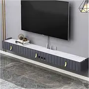 Floating TV Unit Floating TV Stand Cabinet with Cable Holes Wall-Mounted Floating TV Shelf for Under TV Entertainment Center Modern Media Console for Living Room Floating TV Cabinet