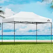 Instahut Gazebo 3x4.5, Pop Up Camping Tent Marquee Folding White Gazebos Garden Outdoor Wedding Party Canopy Patio, Set of 4 Base Pod Kit Water Resistant and UV Coating
