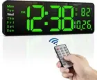 Zgrmbo 16-inch Digital Wall Clock with Remote Control, Large 16-inches, Green