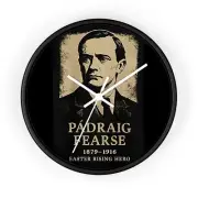 Patriotic Wall Clock featuring Pádraig Pearse, Irish Revolution Decor, [...]