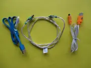 3 Pack White/Silver/Blue Multicolor MICRO USB CORDS - 3 Feet - New - 2 Light Up