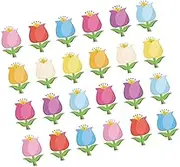 Veemoon 90pcs Spring Flower Cutouts: Colorful Paper Floral Shapes for Card Making Scrapbooking Party Decorations Crafting Supplies