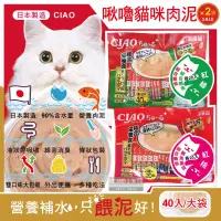 在飛比找博客來優惠-(2袋80入超值組)日本CIAO-啾嚕貓咪營養肉泥幫助消化寵