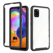 MCC Shockproof Bumper Case Samsung Galaxy A31 2020 Clear Back Cover A315 [Black]