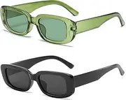 [Dollger] Rectangle Sunglasses for Women Men Trendy Retro Fashion Sunglasses UV 400 Protection Square Fram