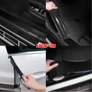 5D Carbon Sticker Car Fiber Strip Door pedal Foot Anti Scratch Tapes 10cm*3M KZH (for: Audi)