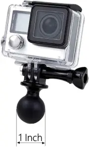 Ball Head Mount Adapter (1-Inch Diameter Ball) with Thumb Screw for GoPro Hero 11/10/9/8/7/(2018)/6
