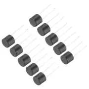 20Pcs Cylindrical DIP Mounted Miniature Micro Fuse , T2.5A 2.5A 250V, Black