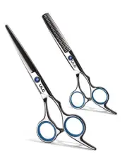 Hair Cutting Scissors Thinning Shears Kit Professional Barber Hairdressing Te...