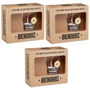 Original BenShot Bulletproof Shot Glass w/ Real Shotgun Shell Wedding ~ 3 PACK