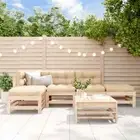 6 PCS Garden Lounge Set Wooden Outdoor Furniture Patio Sofa With Table Stable