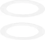 uxcell 2-Pack Goof Rings for 3 Inch Recessed Lights, 2.6" ID 3.8" OD Durable Steel Trim Ring Flush Mount White Can Light Trim Ring Cover for Ceiling Can Downlights