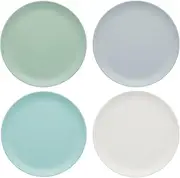 Colourworks KitchenCraft Melamine Plastic Side Plates, Classics Colours, Set of 4
