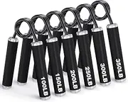 KDG Hand Trainer Forearm Trainer Pack of 4 or 6, 22.5 kg - 157.5 kg Metal Grip Strength Trainer, Non-Slip Finger Trainer, Hand Grip Strengthener for Muscle Building and Hand Rehabilitation Exercises