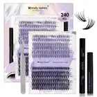 Lash Extension Kit Clusters Lash Bond and Seal Makeup Tools DIY for Gluing Lashe