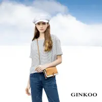 在飛比找momo購物網優惠-【GINKOO 俊克】直橫條紋寬鬆上衣