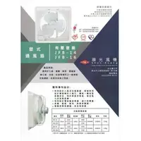 在飛比找蝦皮購物優惠-【優質五金~自取$1430】順光14 壁式吸排兩用通風扇抽風