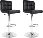 Bar Stools Stool Set of 2 Adjustable Kitchen Swivel Counter Barstools Dining