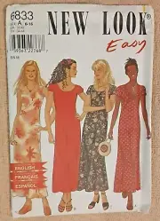 Simplicity NEW LOOK Pattern 6833 Dress Sewing Craft Project UNCUT (H)