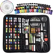 172PCS Sewing Kit,Small Sewing Kit, Mini Family Travel and Emergency Sewing Supplies，Mending and Sewing Needles, Scissors, Thimble,Thread, Tape Measure etc,Suitable for adults, beginners, children