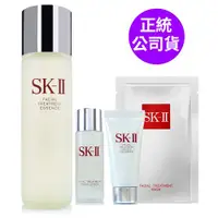 在飛比找ETMall東森購物網優惠-SK-II 青春露230ml 贈青春敷面膜亮采潔面三件組+隨