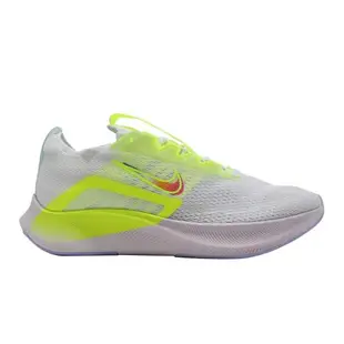 Nike 慢跑鞋 W Zoom Fly 4 PRM 女鞋 氣墊 路跑 白 螢光黃 DN2658-101 [ACS 跨運動]