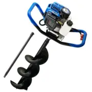 NNEMB PD750 52cc 2-Stroke Petrol Post Hole Digger, 200mm Auger w/ 600mm Extensio