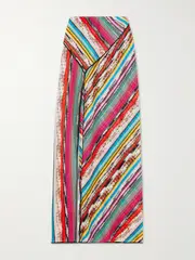 [Missoni] Missoni - Mare Striped Metallic Crochet-knit Maxi Skirt - Multi - IT40 IT 40 Multi