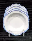 4 Shabby Chic Blue White Melamine Pasta Bowls 10" Spring Summer Hydrangea Match