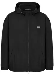Dolce & Gabbana Hooded Nylon Jacket - Black - M M