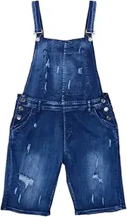 [WFEI] Men Jeans Overalls Short Suits One Piece Ripped Jeans Jumpsuits Trousers Vintage Denims Dungarees Holed Jeans