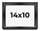 14x10 Shadow Box Frame Black | 1.25 inches Deep Real Wood Contemporary Shadowbox