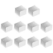 Electronics Cooler Heatsink for MOS GPU IC Chip Silver 13 x 13 x 10 mm 10pcs