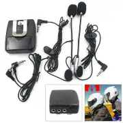Motorcycle Bike Helmet 2-way Intercom Headset Communication System + Earphone