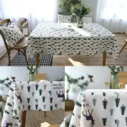 Christmas Tree Print Rectangle Tablecloth Coffee Table Cloth Cover Tablewear