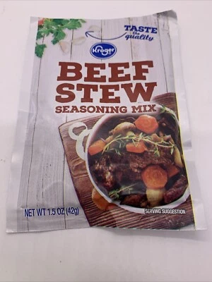 Kroger Beef Stew Seasoning Mix 1.5 Oz B/b 08/2025