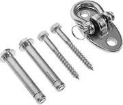 Abaodam 1 Set Heavy Duty Swivel Hook Hammock Hooks for Hanging Heavy Duty Swing Chair Hanger Hanging Chair Hanger Swing Mounting Hardware Stainless Steel Gym Silver 304 Stainless Steel