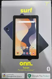 New/Sealed Onn Surf Tablet 7" Android 14 Go Edition Bluetooth 32GB Storage 3GB