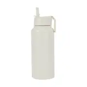 960ml Cream Double Wall Insulated Cylinder Drink Bottle