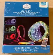 New ! Holiday Time 23.6 FT RGB Muscial Synchronized Digital Tape Light 24.6FT L