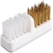 Generic 2x Portable Nail Art Drill Bit Brush, Grinding Head Steel Wire And Soft Brushes,Dust Cleaning Drill Head Brush for Home Use Nail Salon